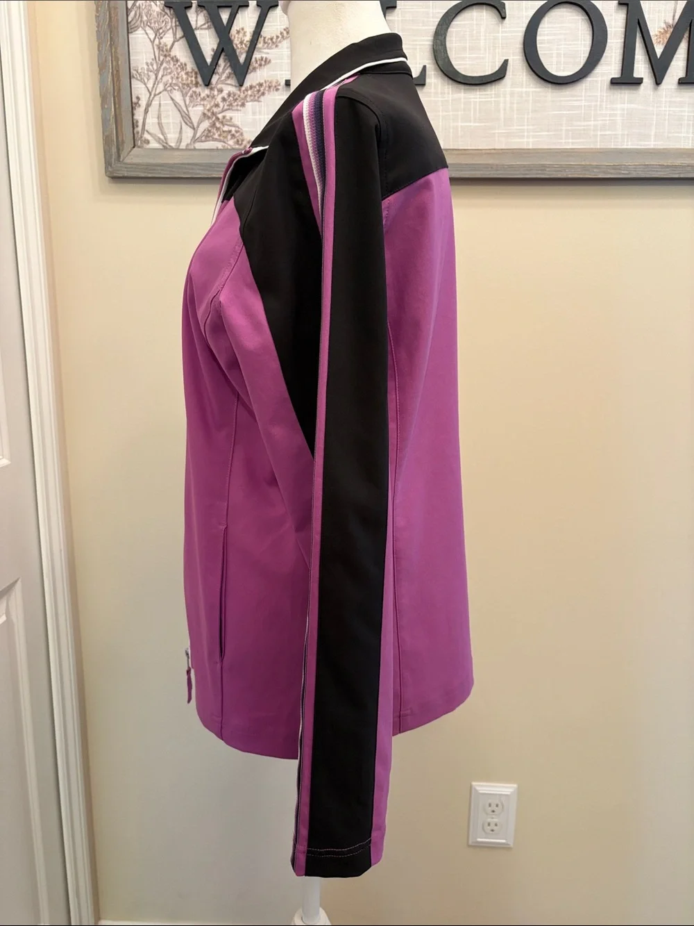 made for life Pink and Black Zip-Front Jacket Medium - Picture 6 of 12